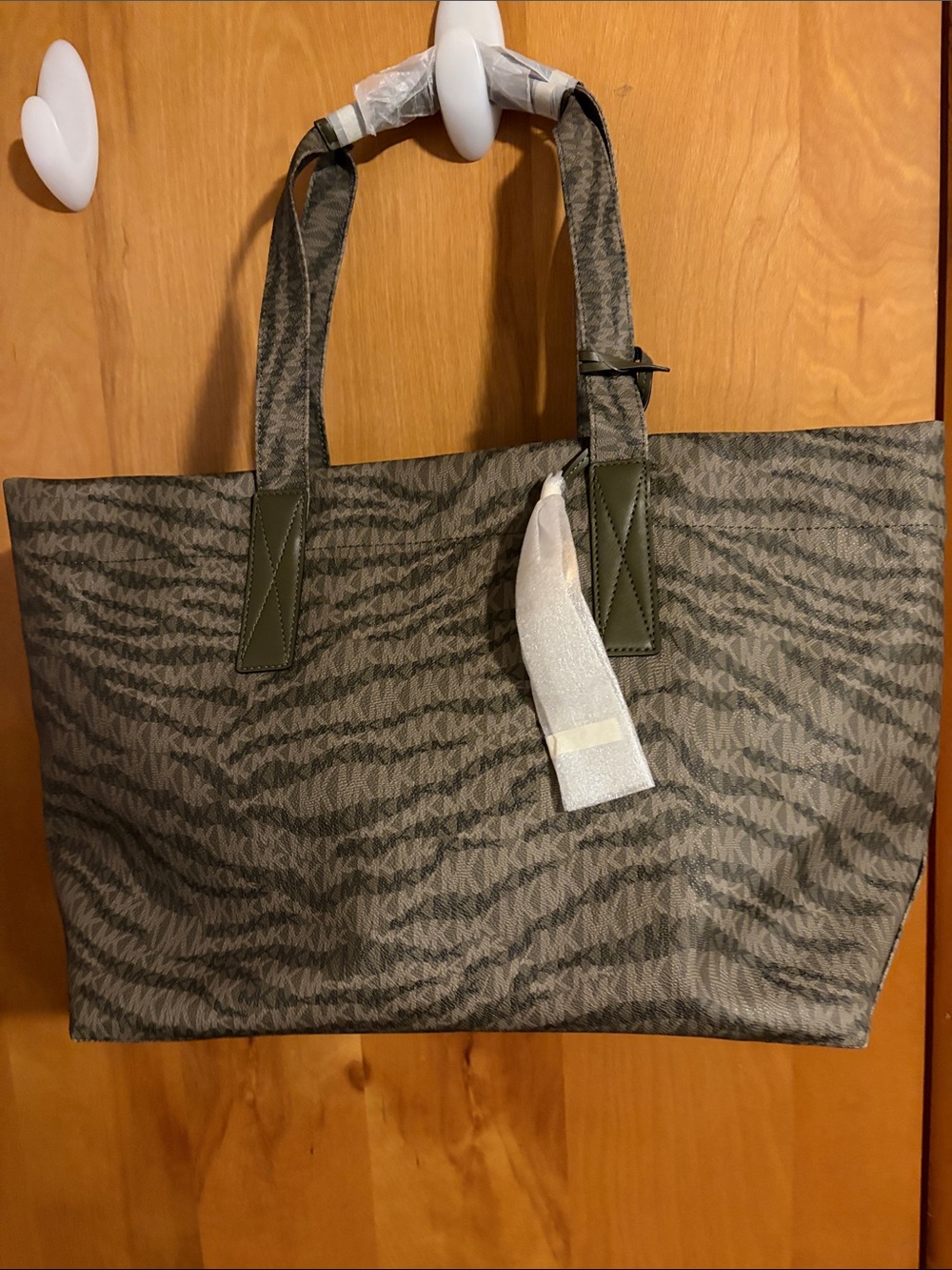 MICHAEL Michael Kors Olive Green MK Monogram Tote